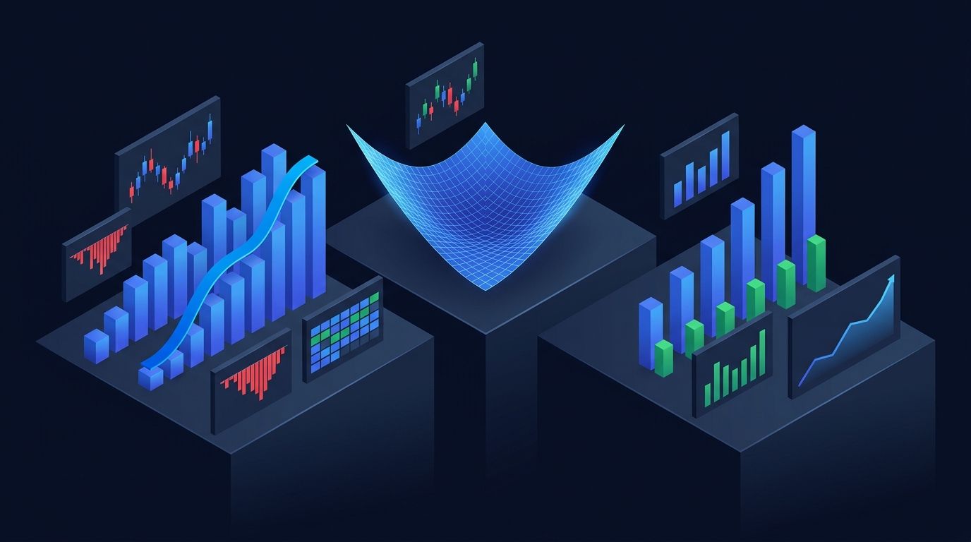 Pass rate statistics and data visualization on a dark financial dashboard