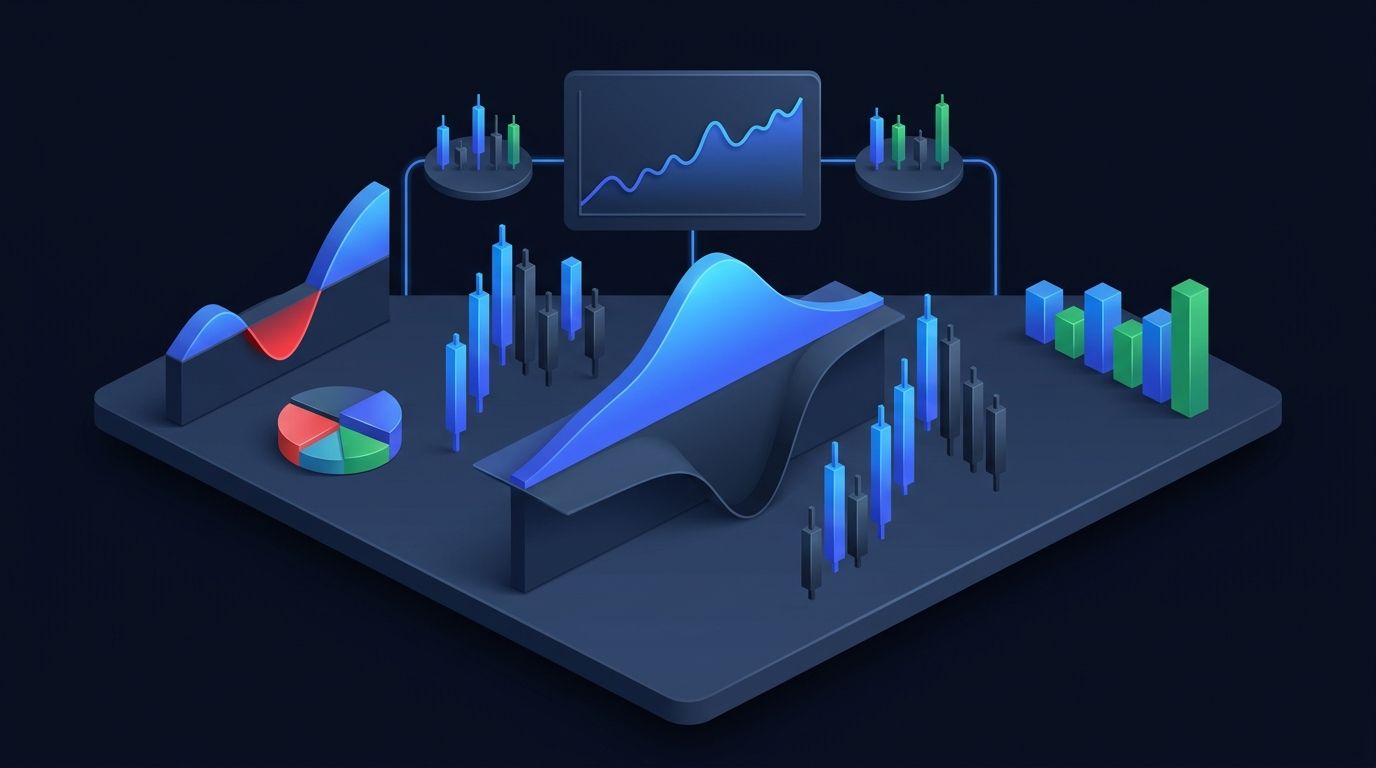 Two trading account structures compared on a dark financial dashboard