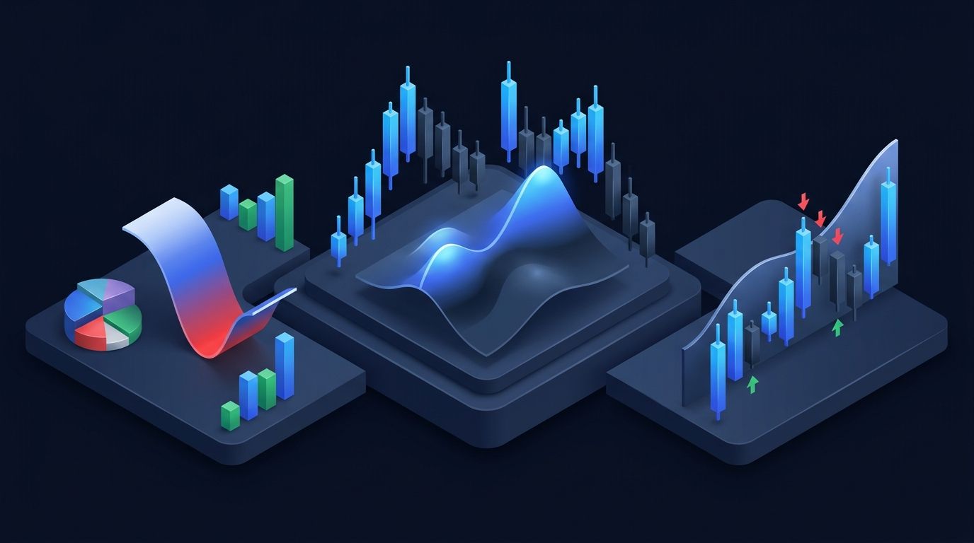 Risk and return comparison chart on a dark financial dashboard
