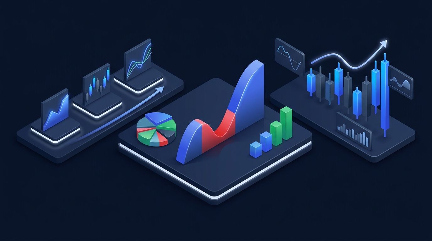 Beginner trader reviewing prop firm options on a financial dashboard