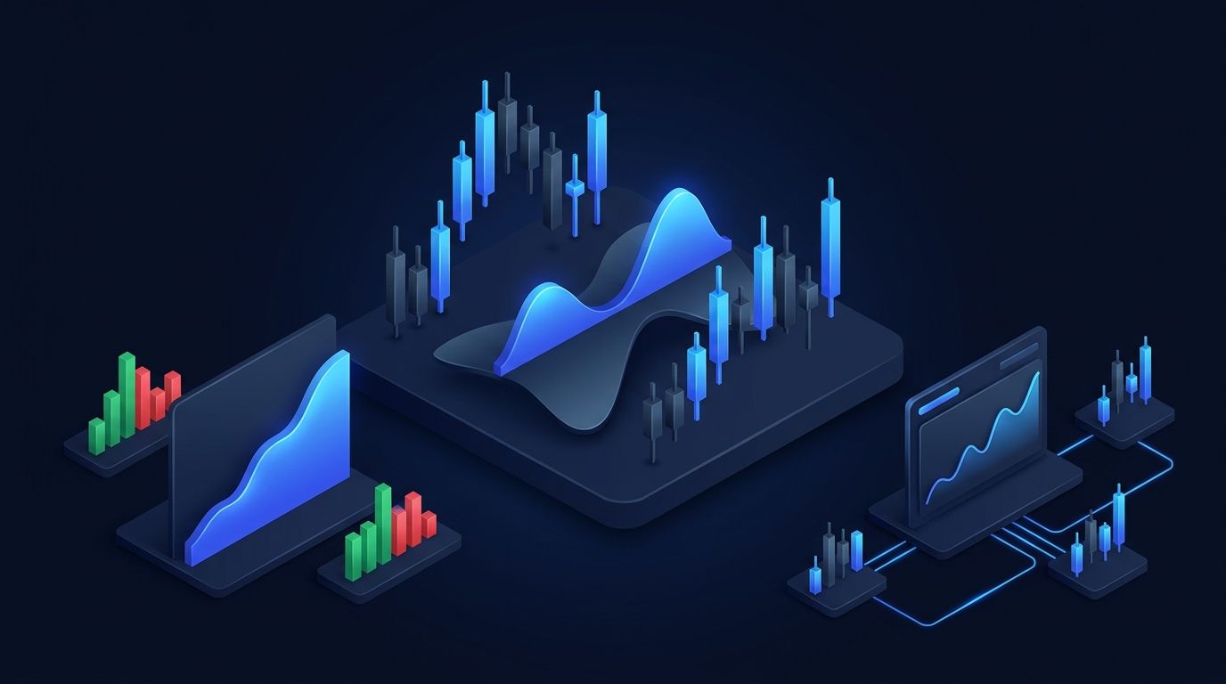 Passive income concept with financial charts and dollar signs