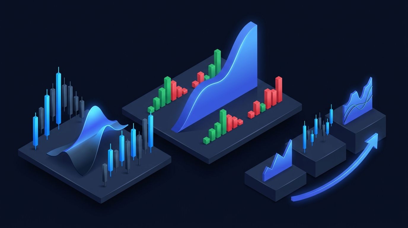 Retirement income planning with financial charts on screen