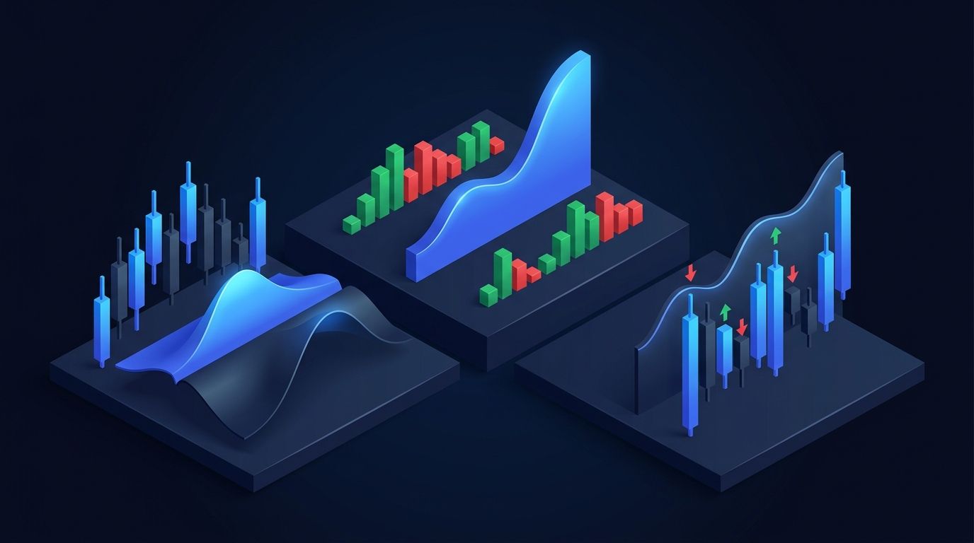 Home office setup with automated trading charts on screen