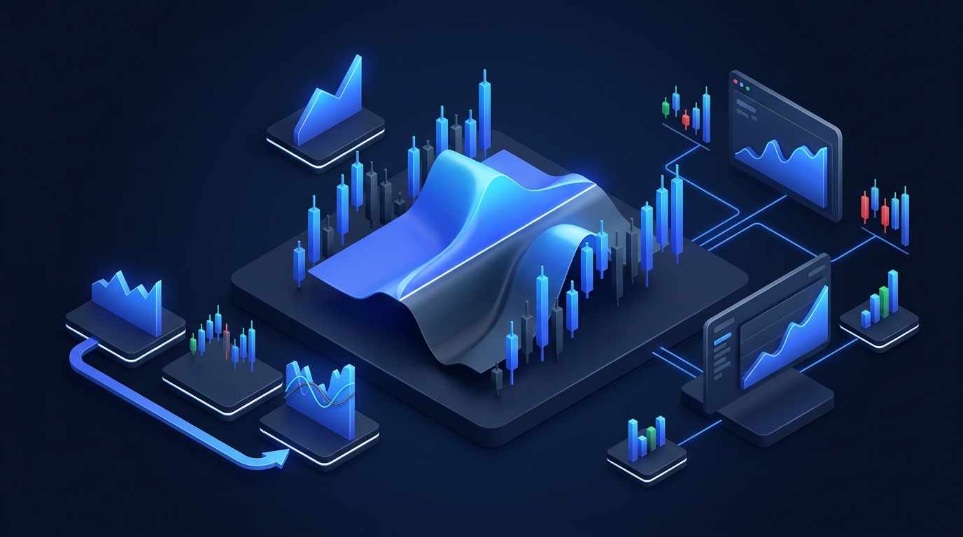 Beginner investor reviewing trading charts on laptop