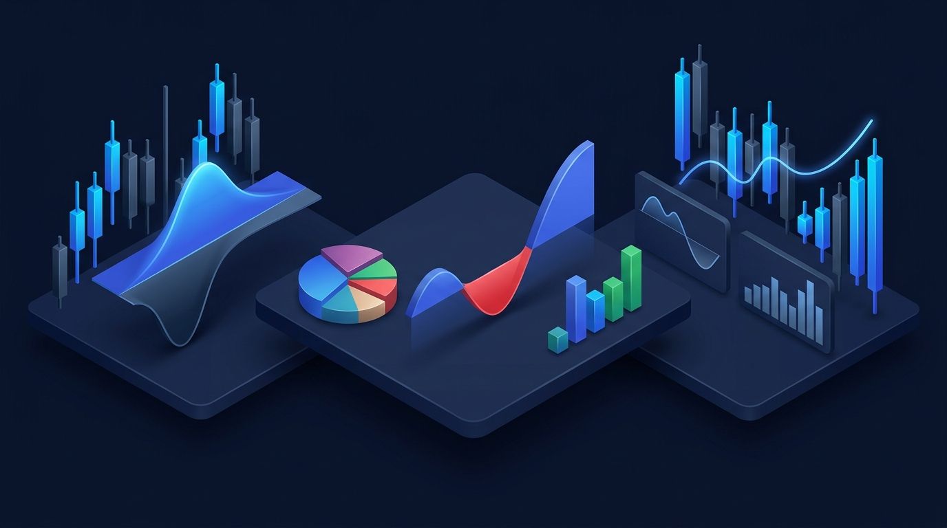 Probability and expected value math on a dark financial dashboard