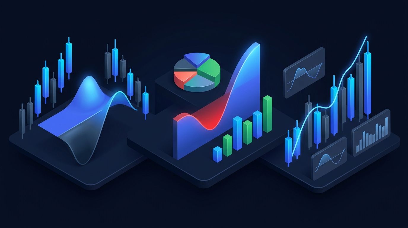 Long-term sports betting profitability research data on dark financial chart