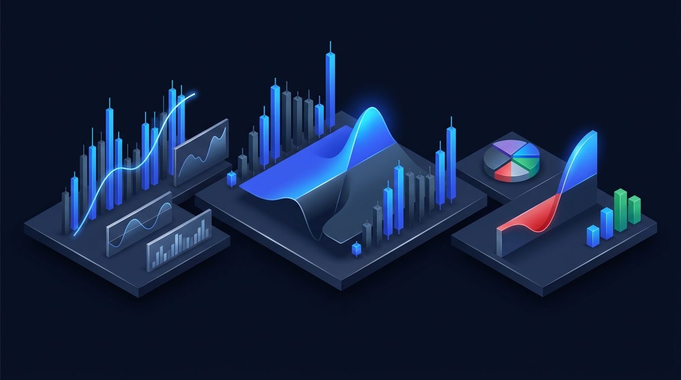 Sports betting odds versus stock market chart comparison on dark background
