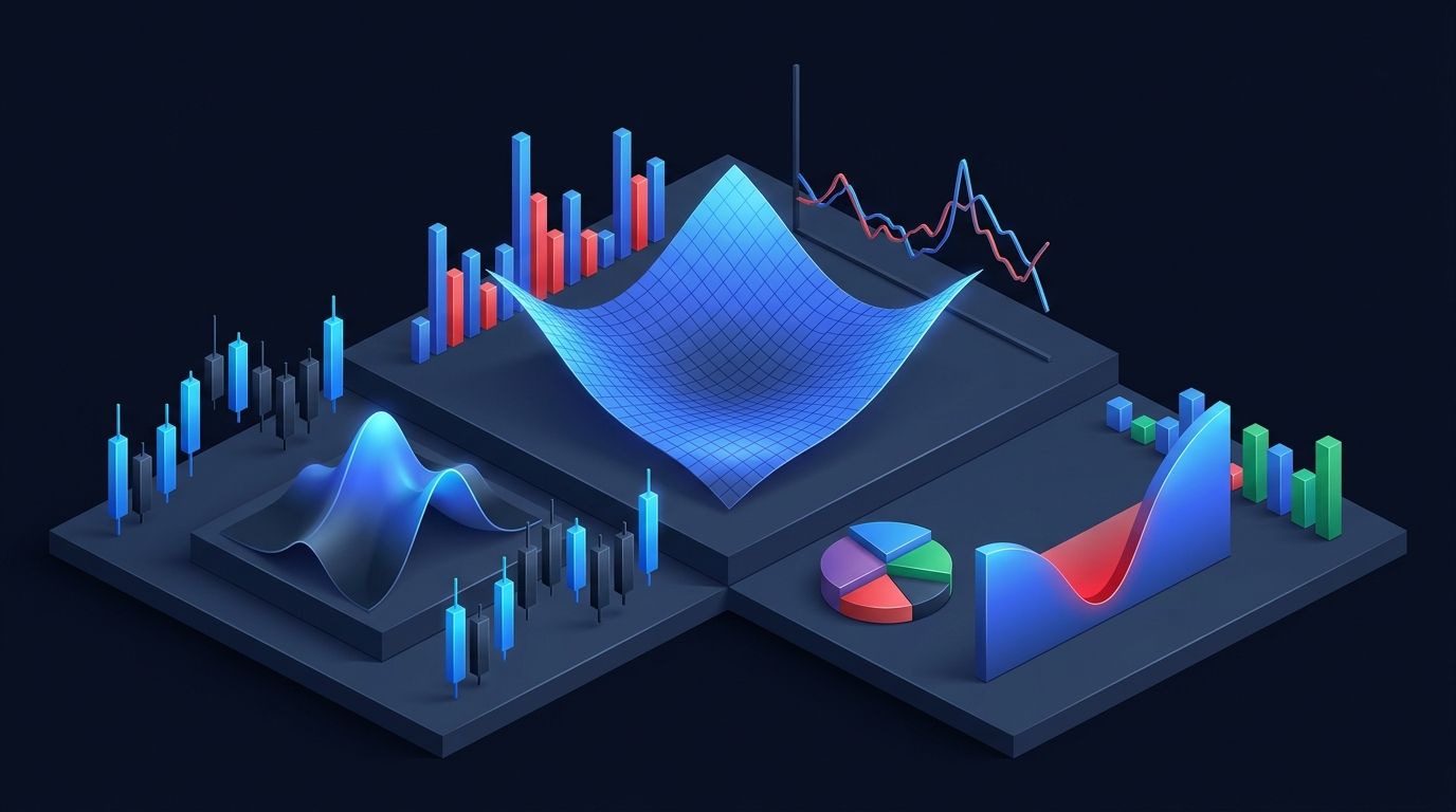 Betting odds and options pricing probability comparison on dark financial background