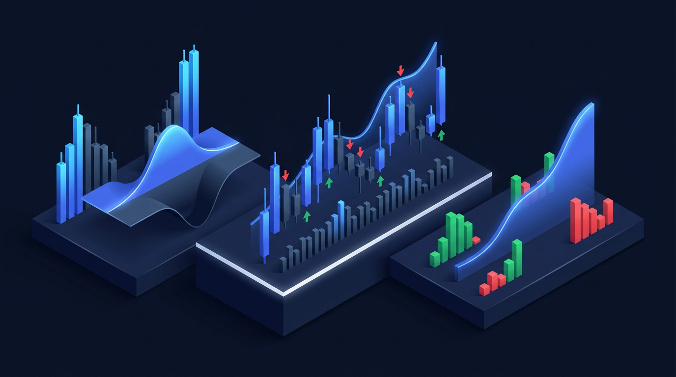 Visualization of emotional trading decision errors vs systematic automated execution showing consistent rule-based outcomes
