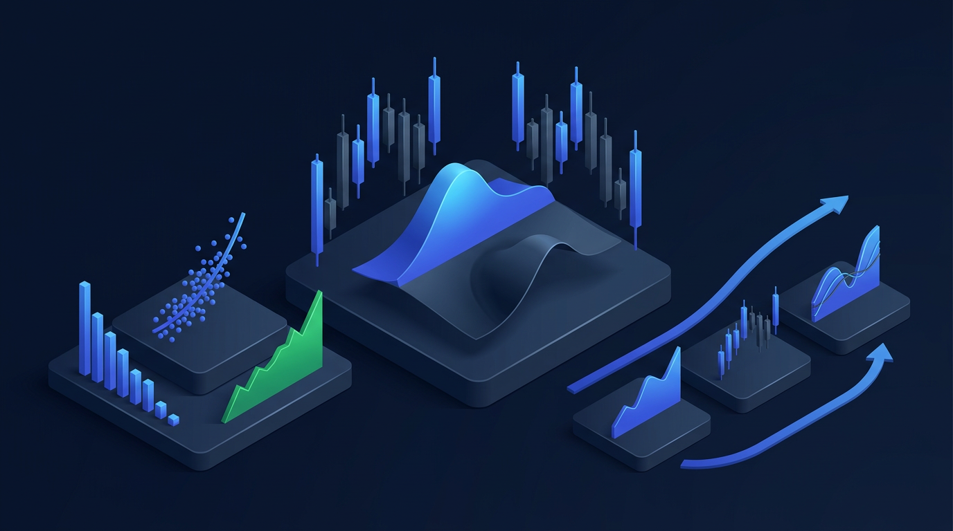 Options trading compounding returns visualization showing account growth curve over time with reinvested profits and systematic position sizing rules