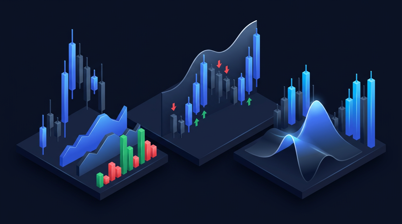 Abstract visualization of a downward spiral representing memecoin losses on dark navy background