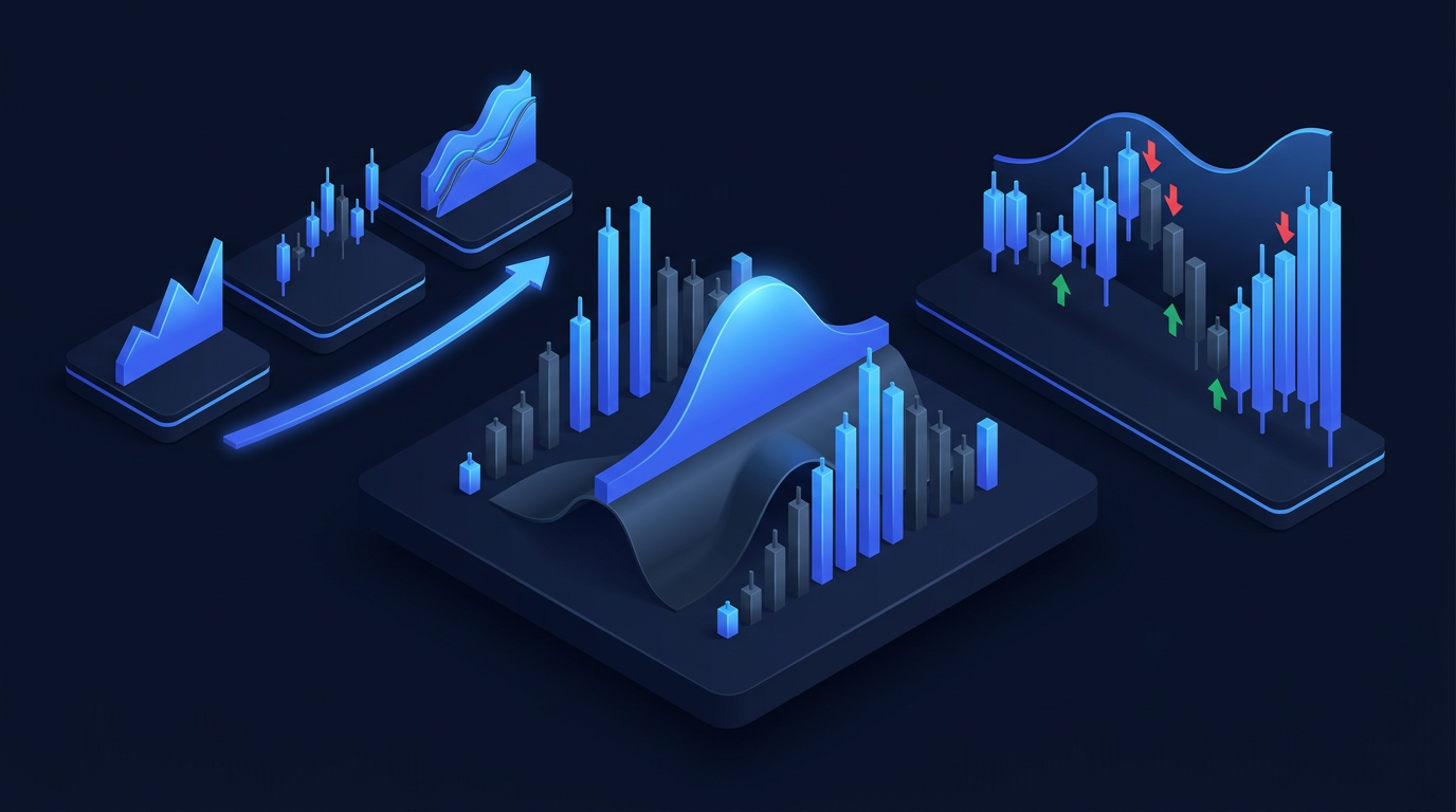 Dark navy abstract financial chart showing monthly income target from options strategies