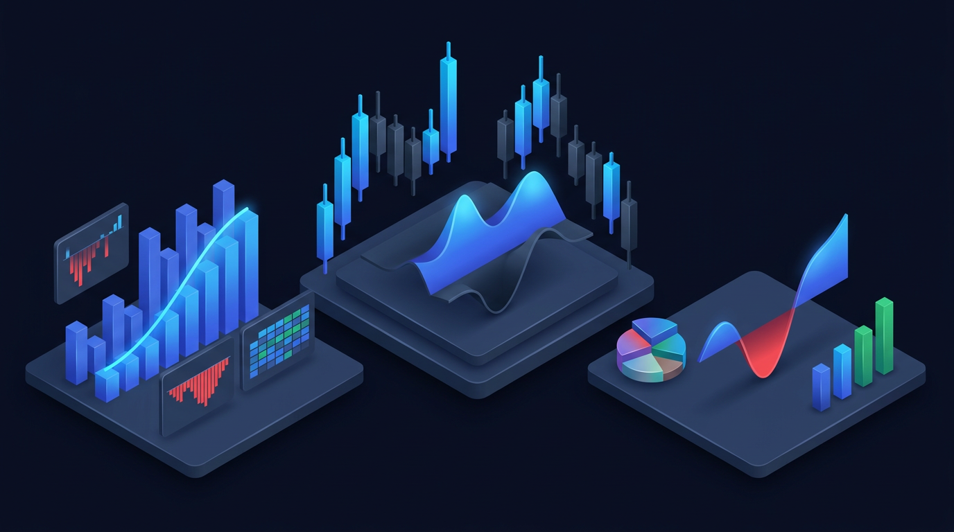 Historical options performance data on dark screen