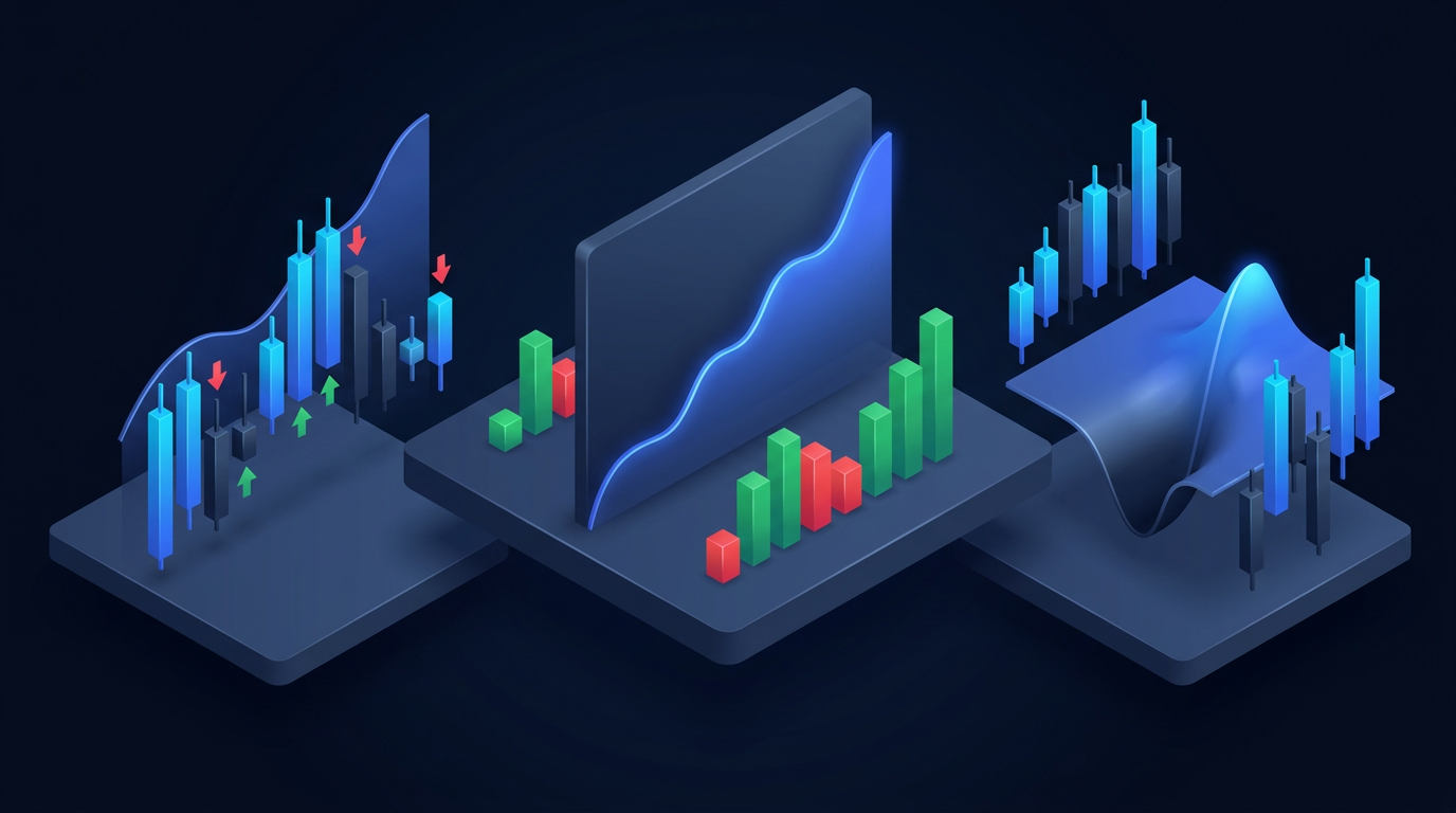 Split screen comparing political stock tracker and options trading dashboard