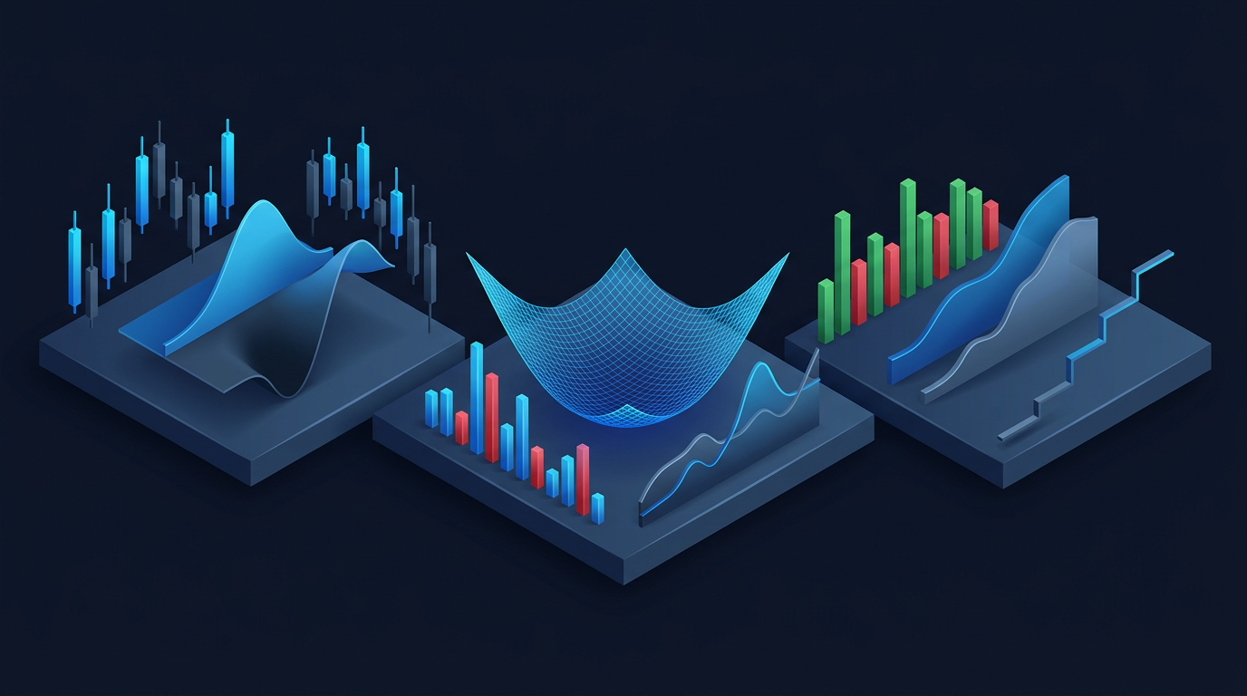 Implied volatility spike and crash chart around earnings event on dark background