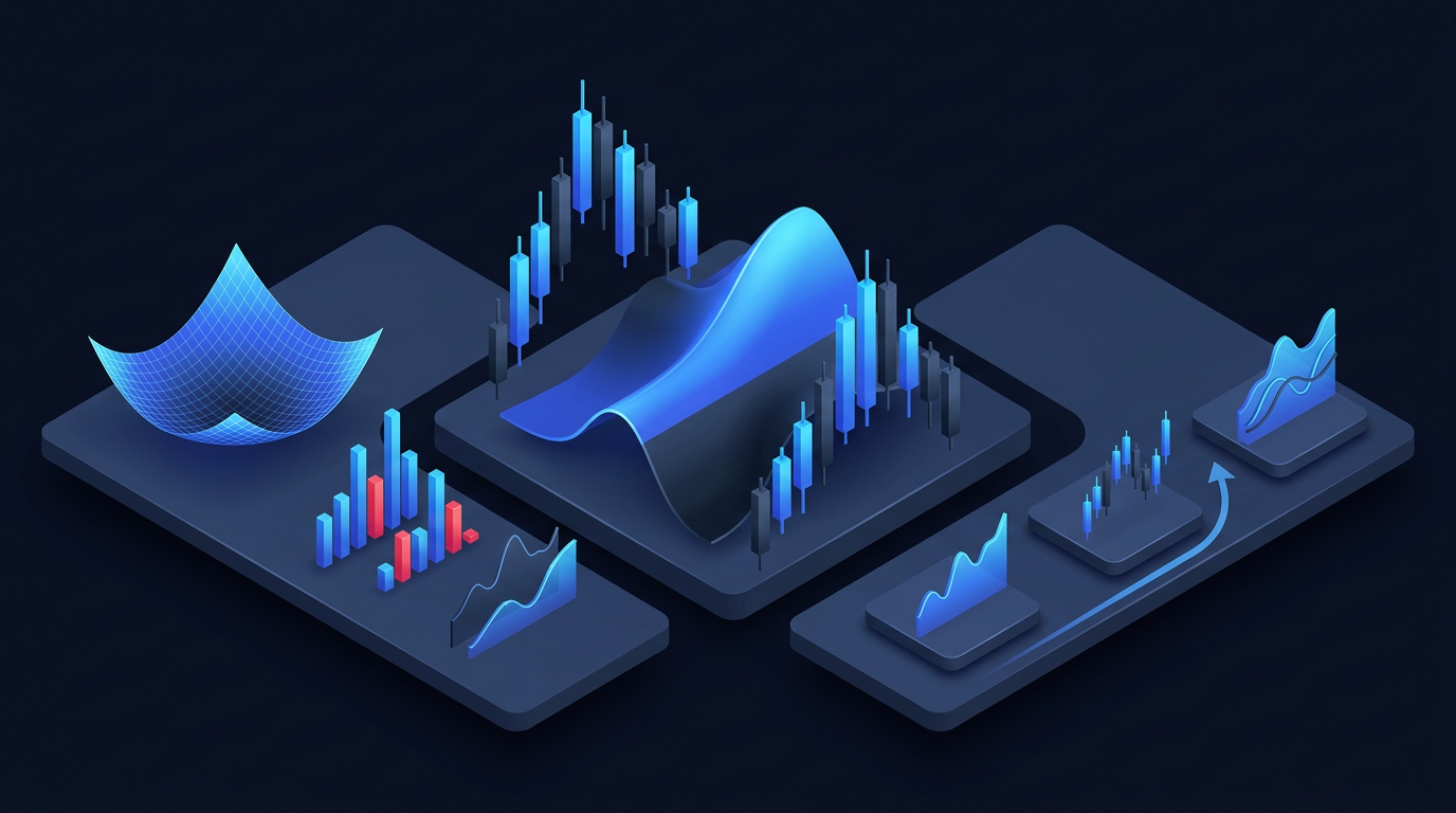 Options chain showing expected move range with price channel on dark background