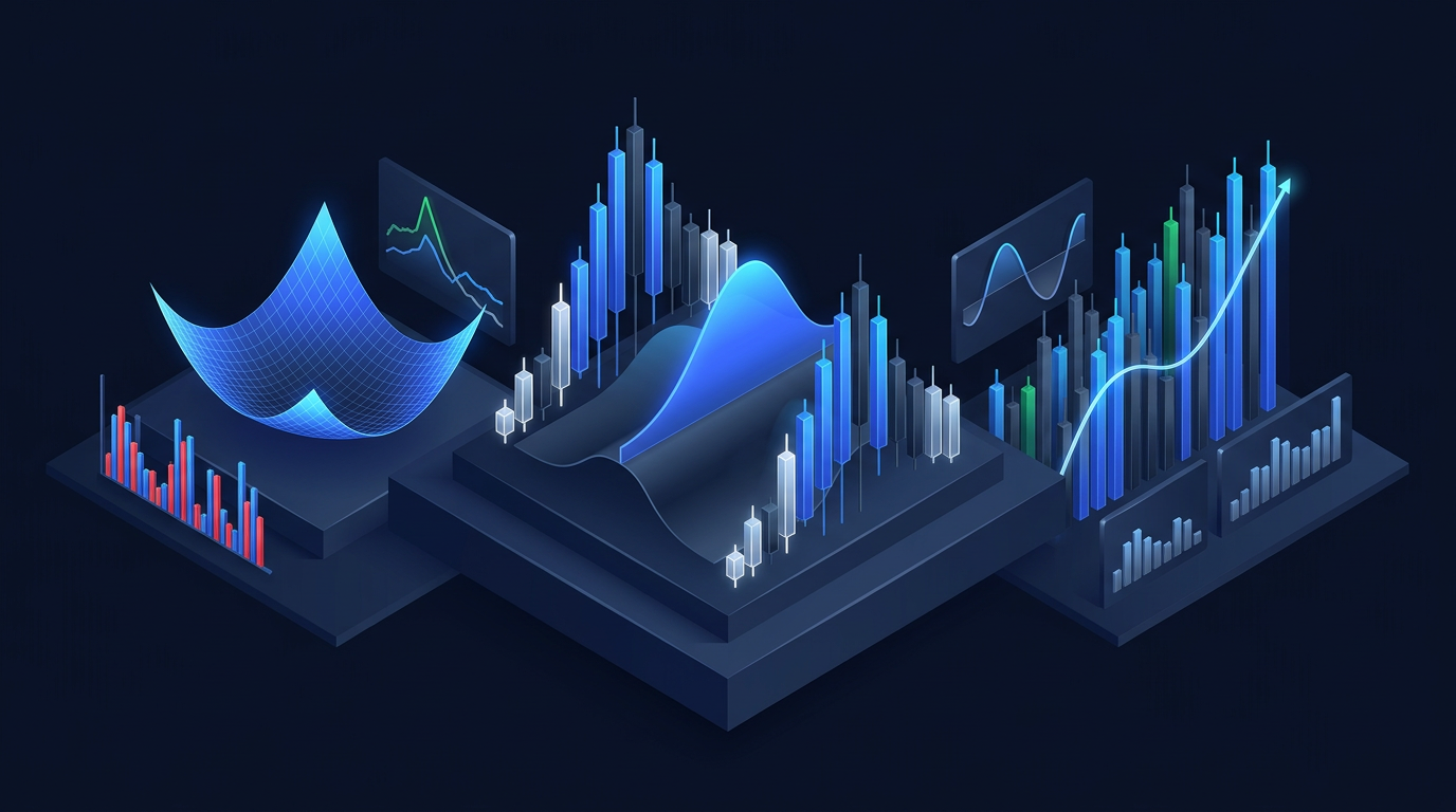 Chart comparing realized volatility and implied volatility lines over time