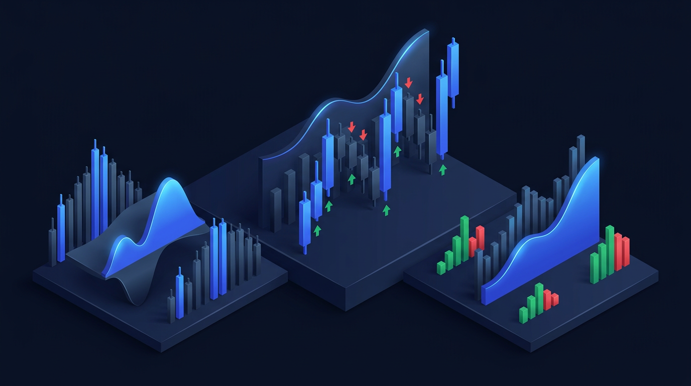Trading performance dashboard showing equity curve, win rate, and P&L metrics
