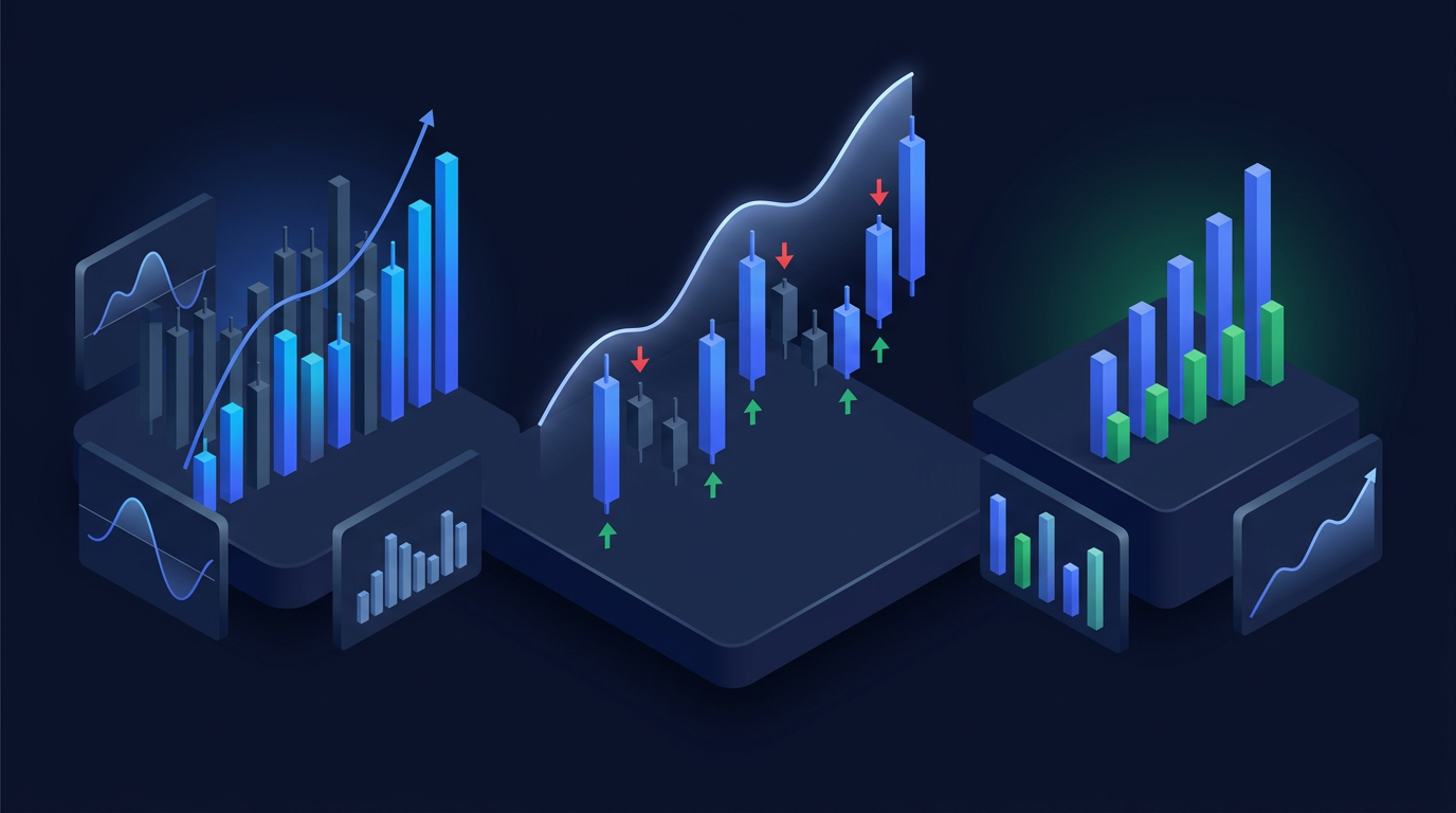 Stock market charts alongside congressional building representing political trading strategy analysis