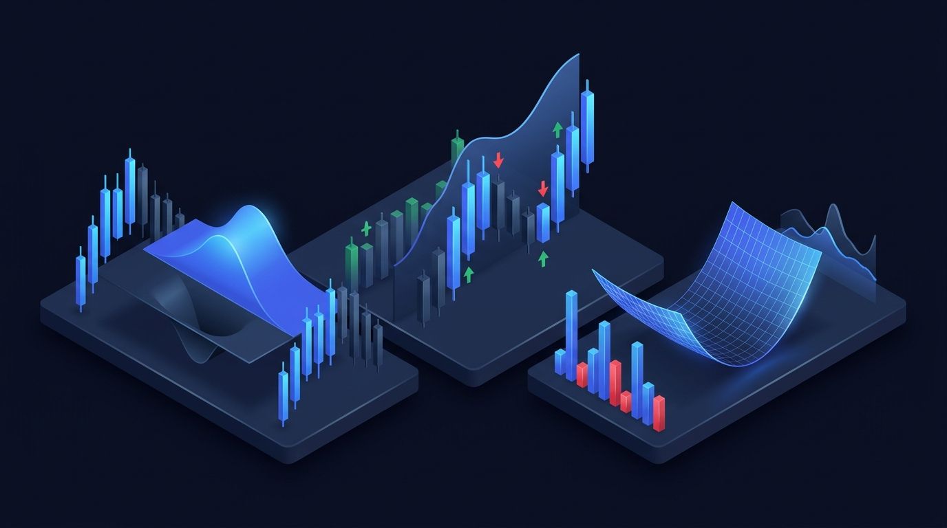 Options chain data and volatility charts on a trading screen used to time an iron condor entry