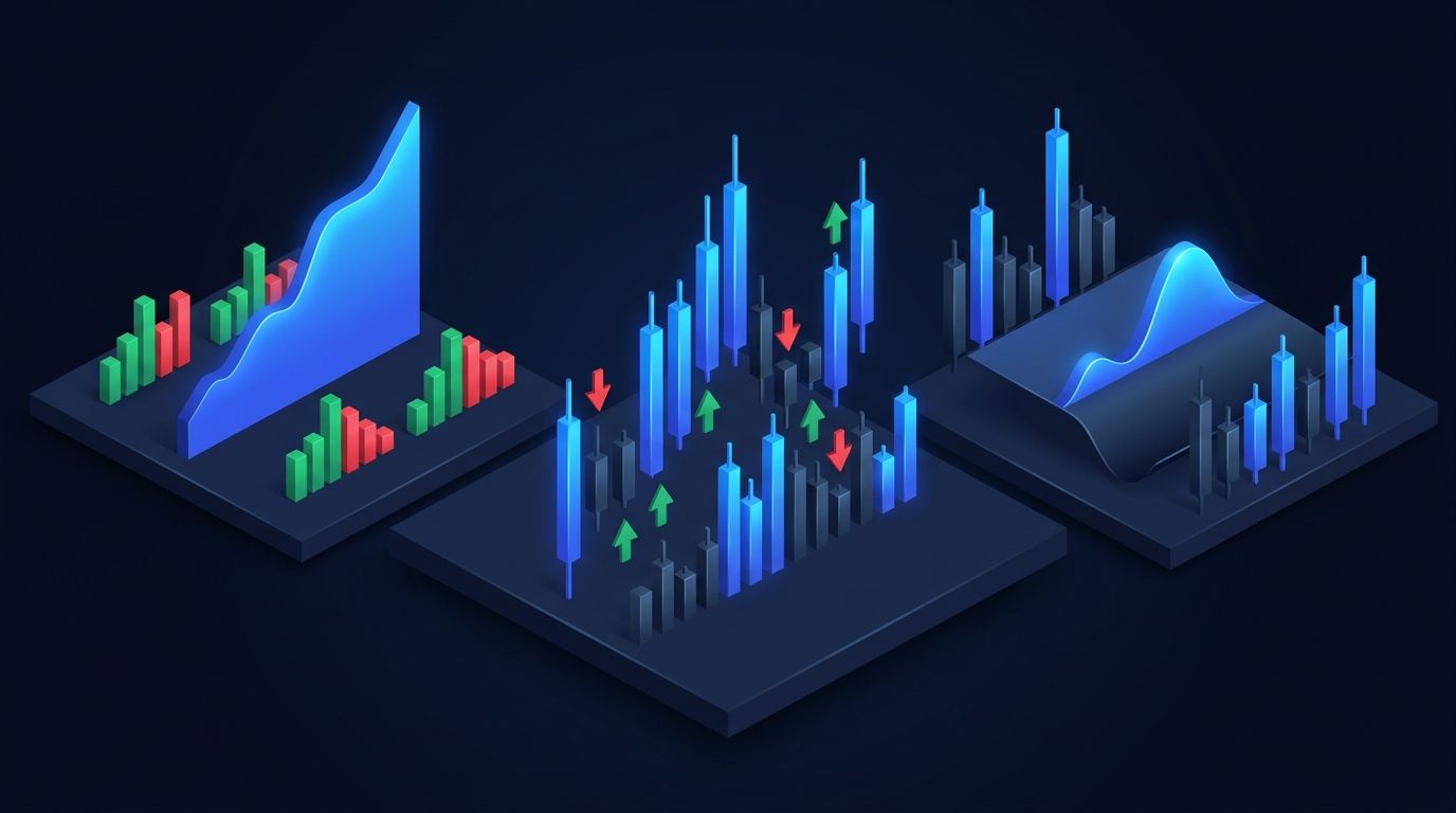 Options trading bot configuration interface on a computer monitor with financial charts