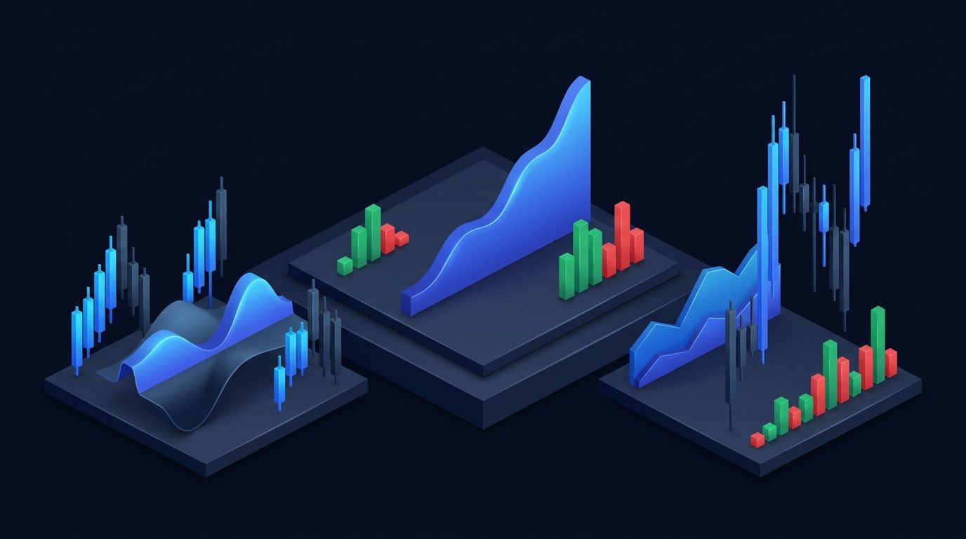 Bitcoin halving cycle chart next to a steady options income growth curve comparison