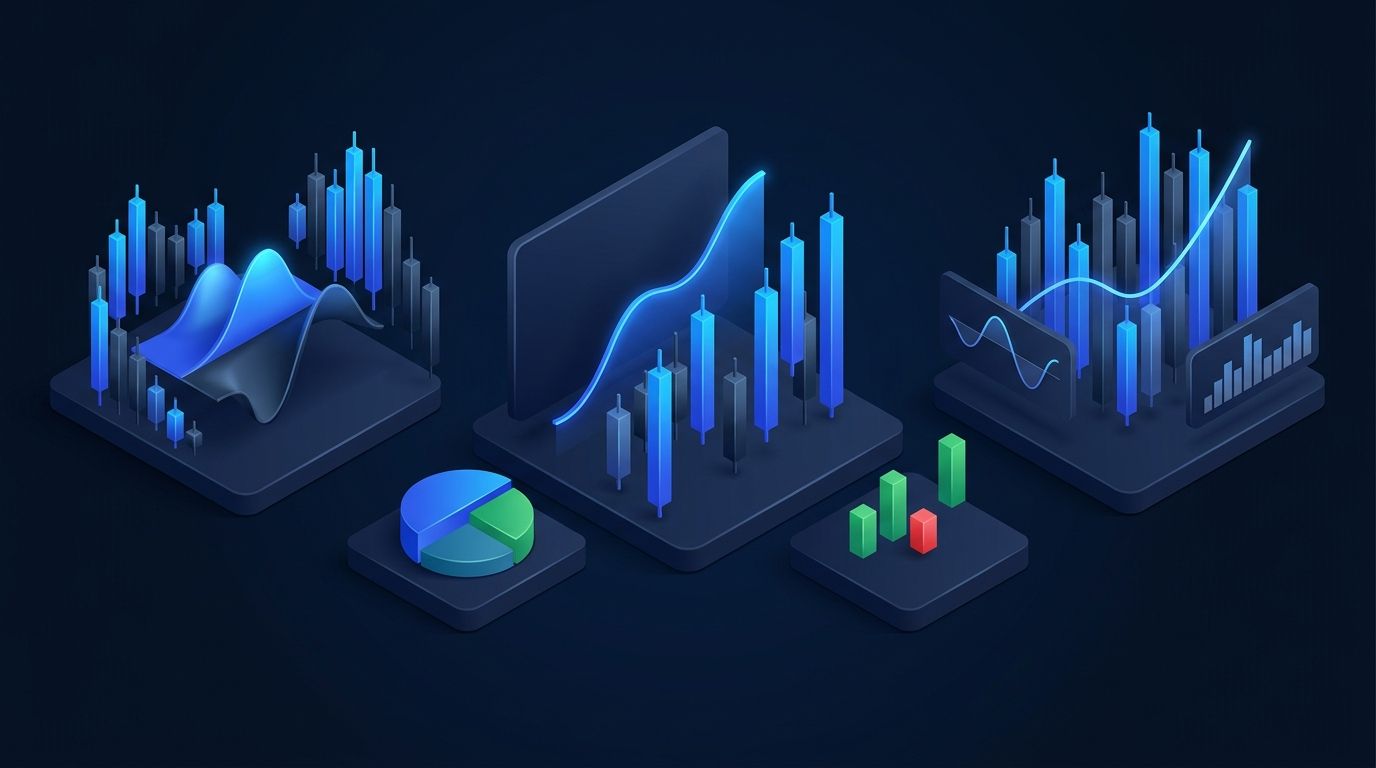 Trader at a desk with multiple monitors looking relaxed, representing transition from active to systematic trading
