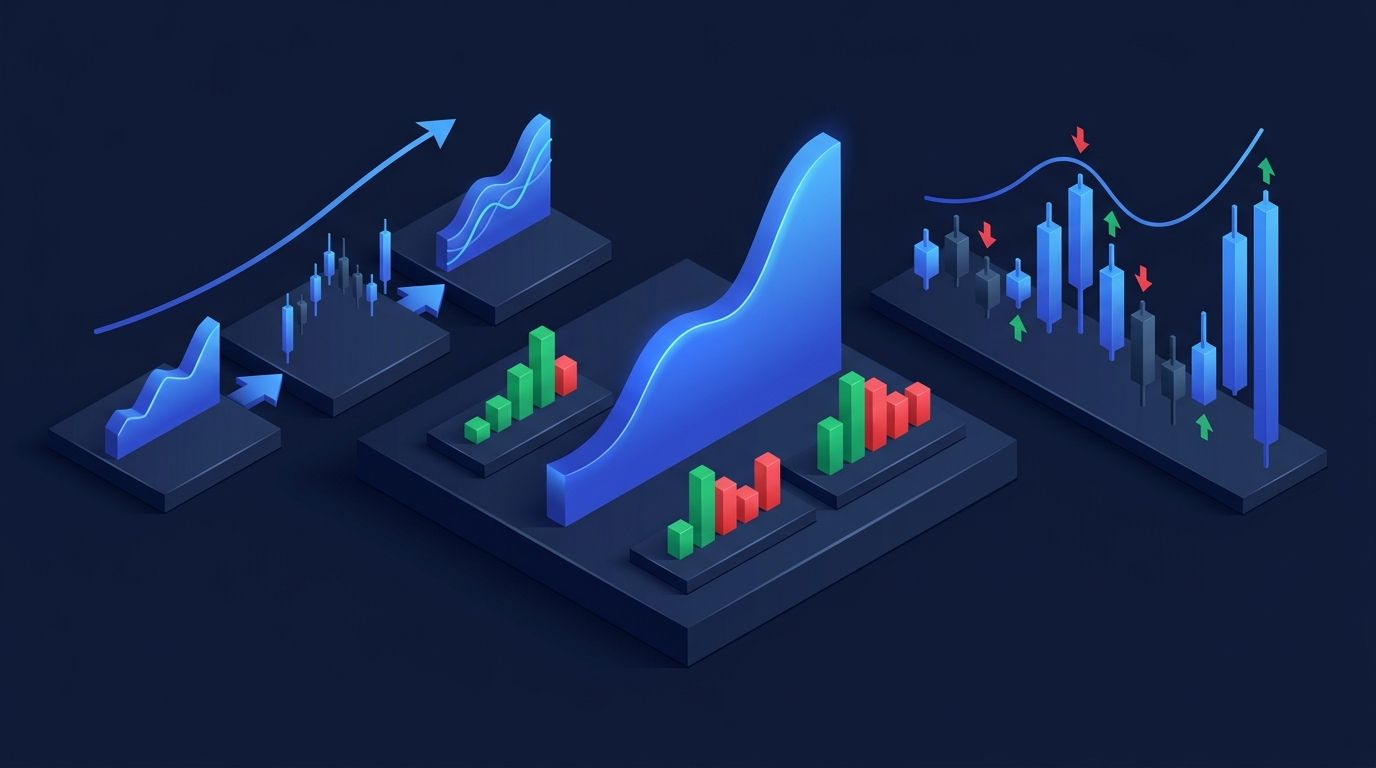 Laptop showing an automated trading dashboard with scheduled executions and performance metrics