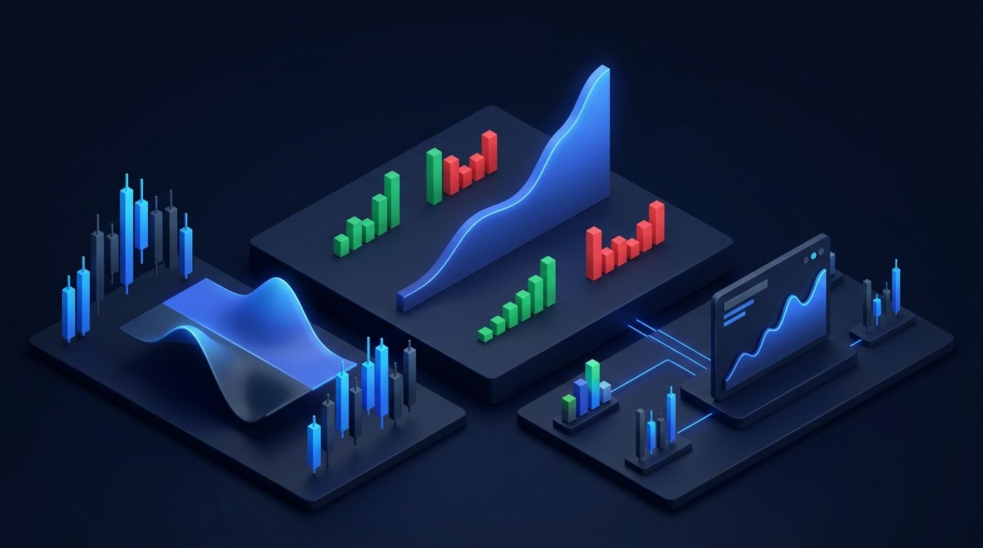Side-by-side comparison of two trading platform interfaces on laptop screens