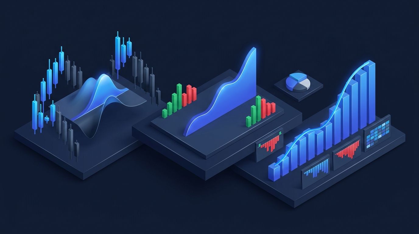 Trader reviewing AI-powered options trading dashboard on a computer screen