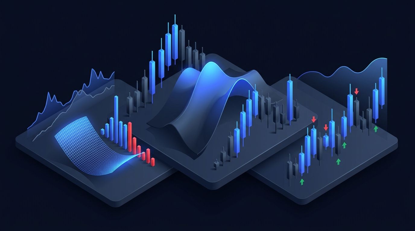 Options trader analyzing index ETF charts for iron condor underlying selection