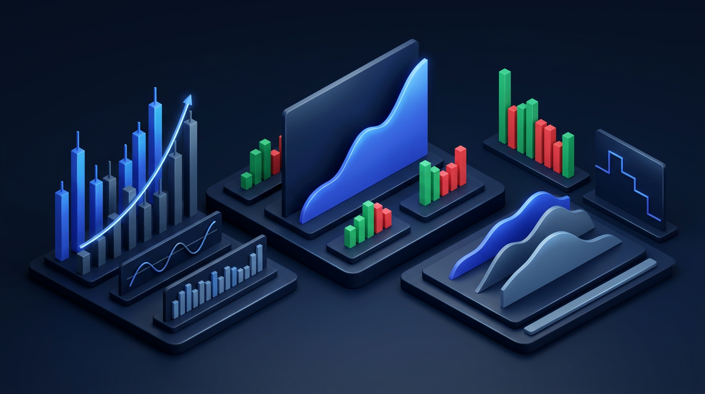 Gold futures chart running automatically with no active viewer — hands-off trading visualization