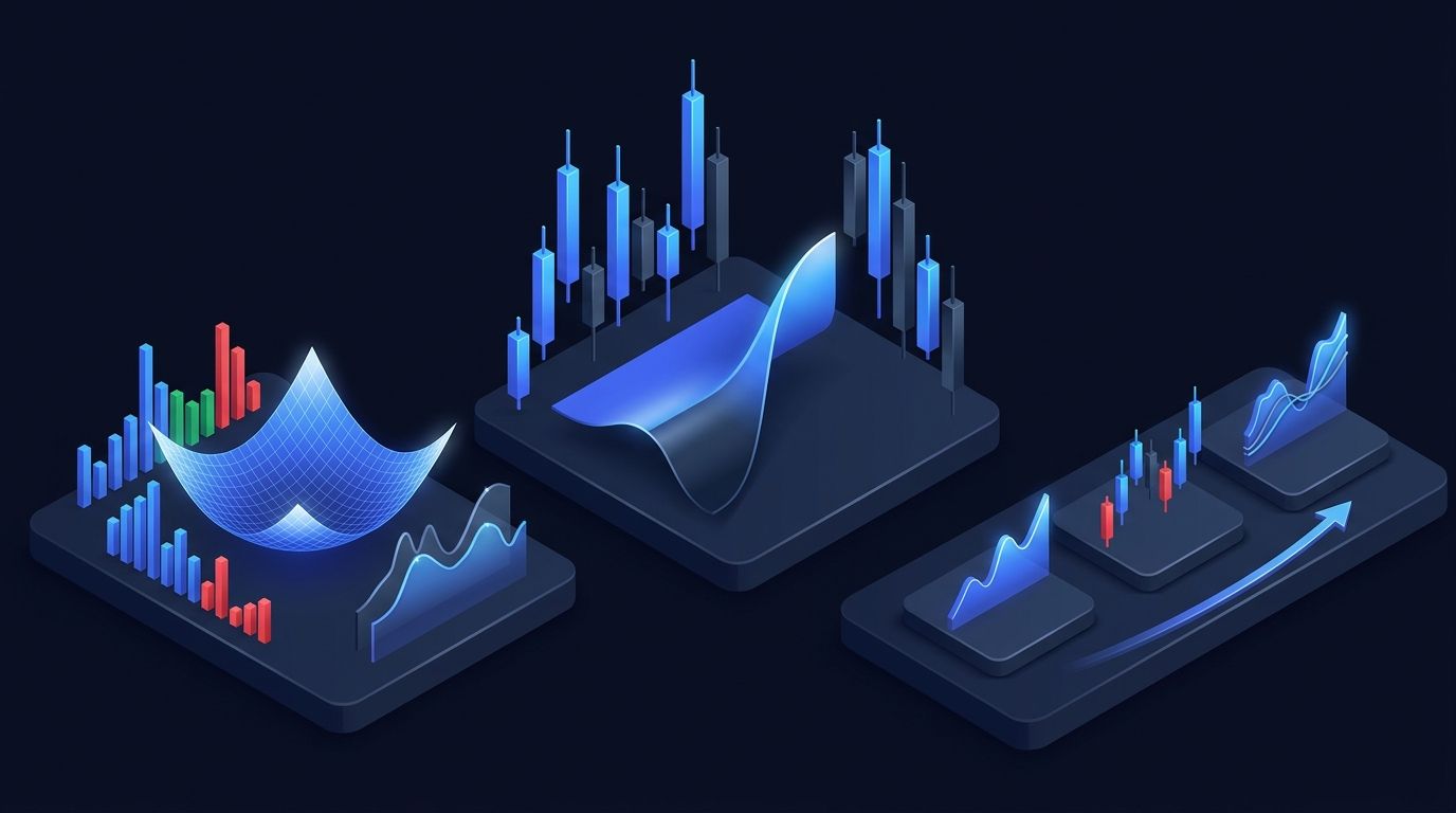 Options chain data on a dark financial dashboard