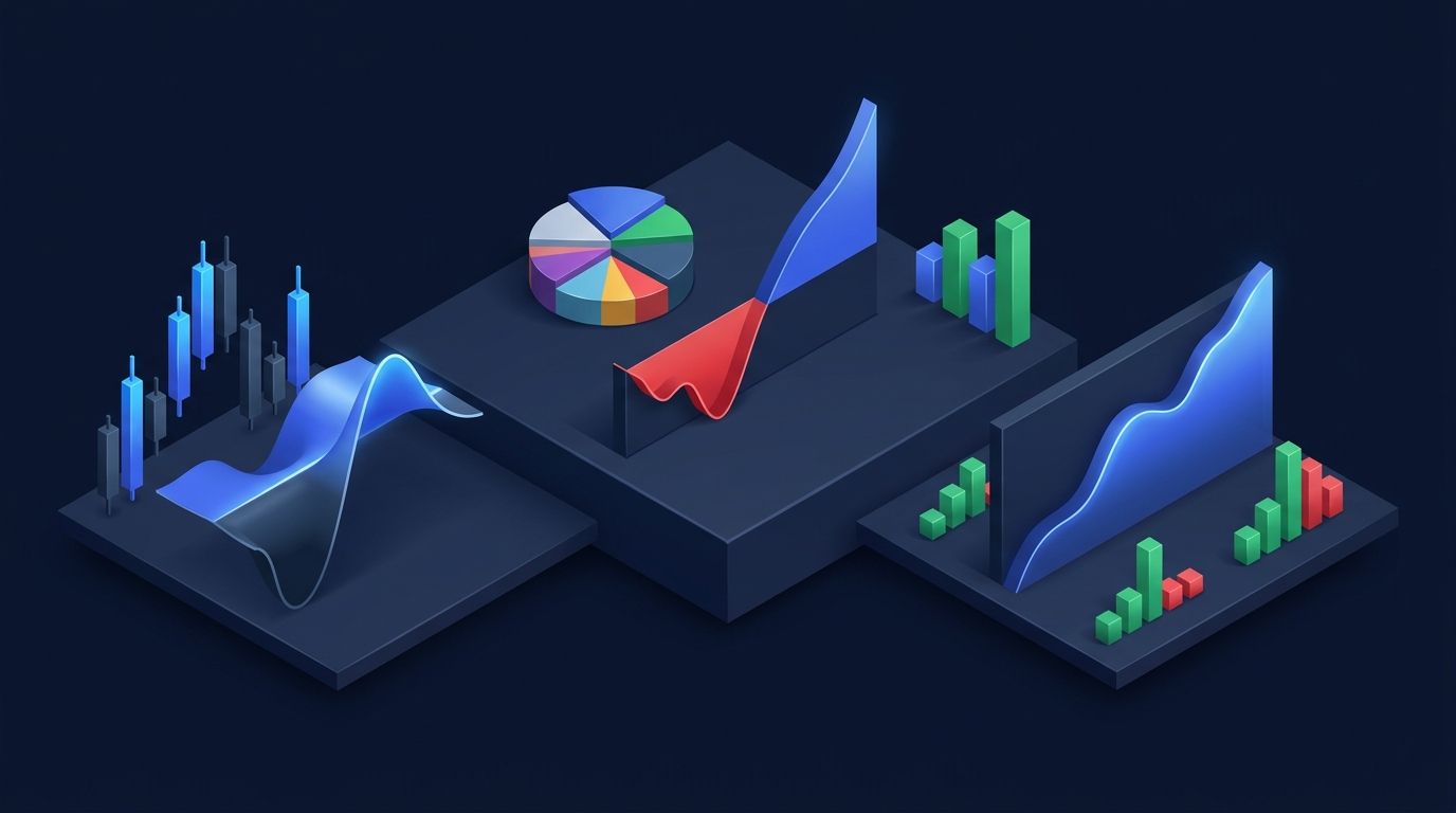 Portfolio performance chart on a financial dashboard
