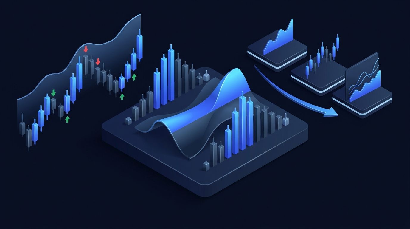 Options profit target indicator on a trading chart